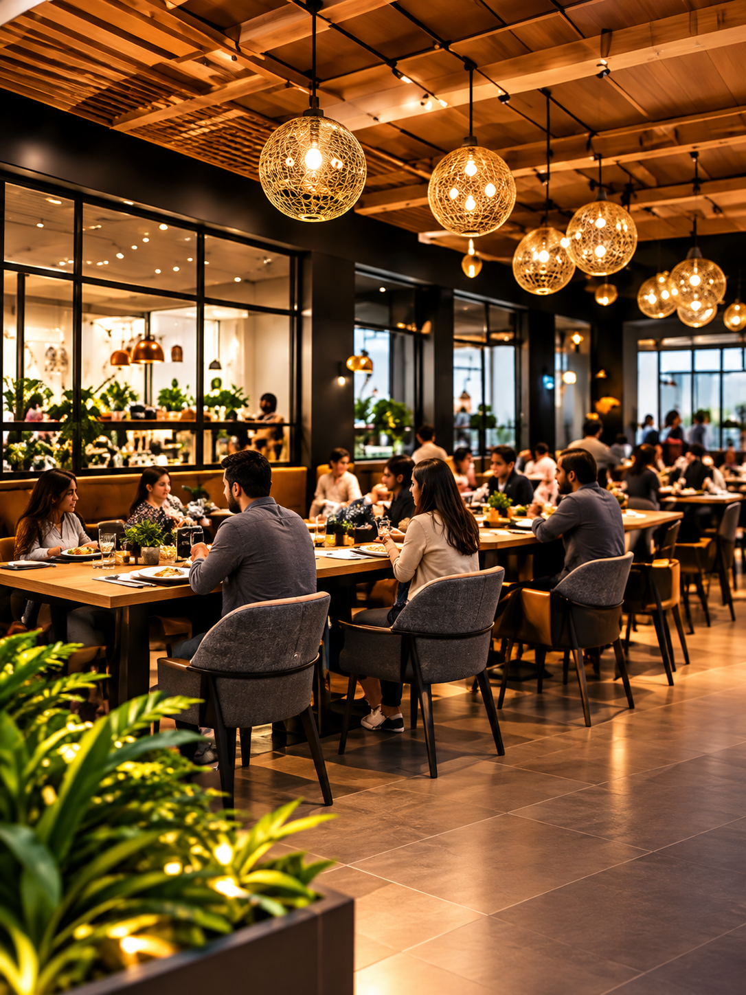 Food and beverage outlets at Leaf Mall Sohna